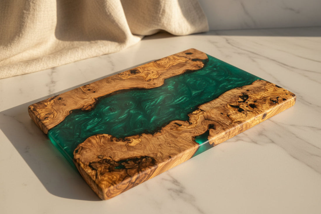 Iroko ChoppingServing Board - Paddle Style