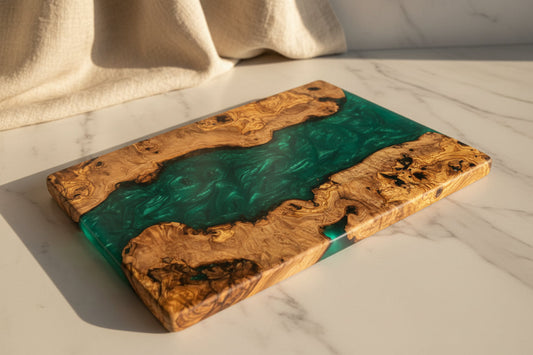 Iroko ChoppingServing Board - Paddle Style