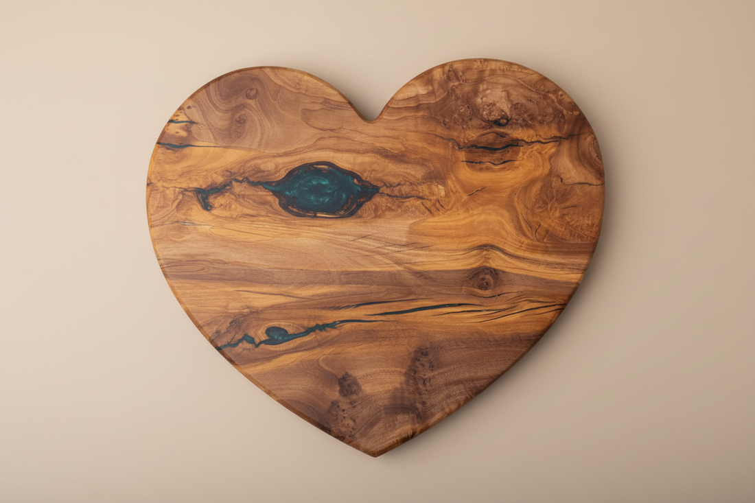Iroko ChoppingServing Board - Fish Tail Handle