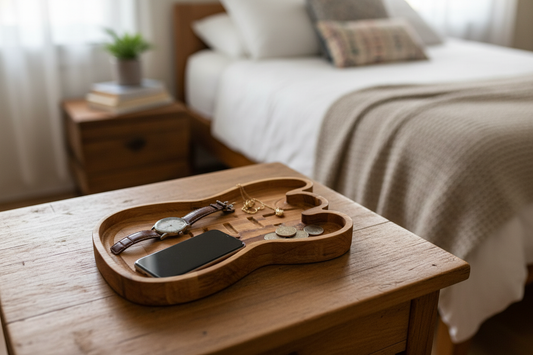 Heart Shaped Olive Wood Serving Board with Green Resin
