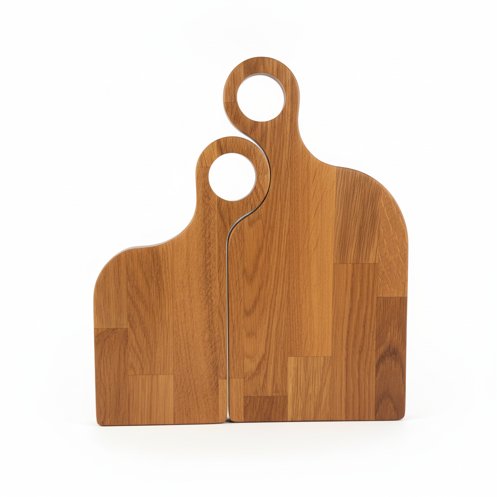Oak Serving Board with Bee and Honeycomb Resin Inlay