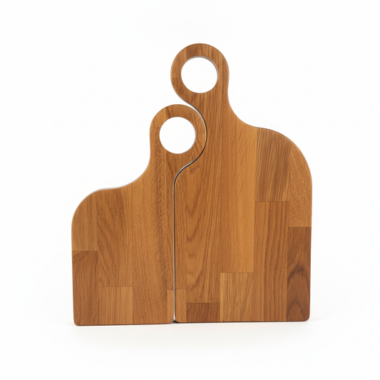 Oak Serving Board with Bee and Honeycomb Resin Inlay