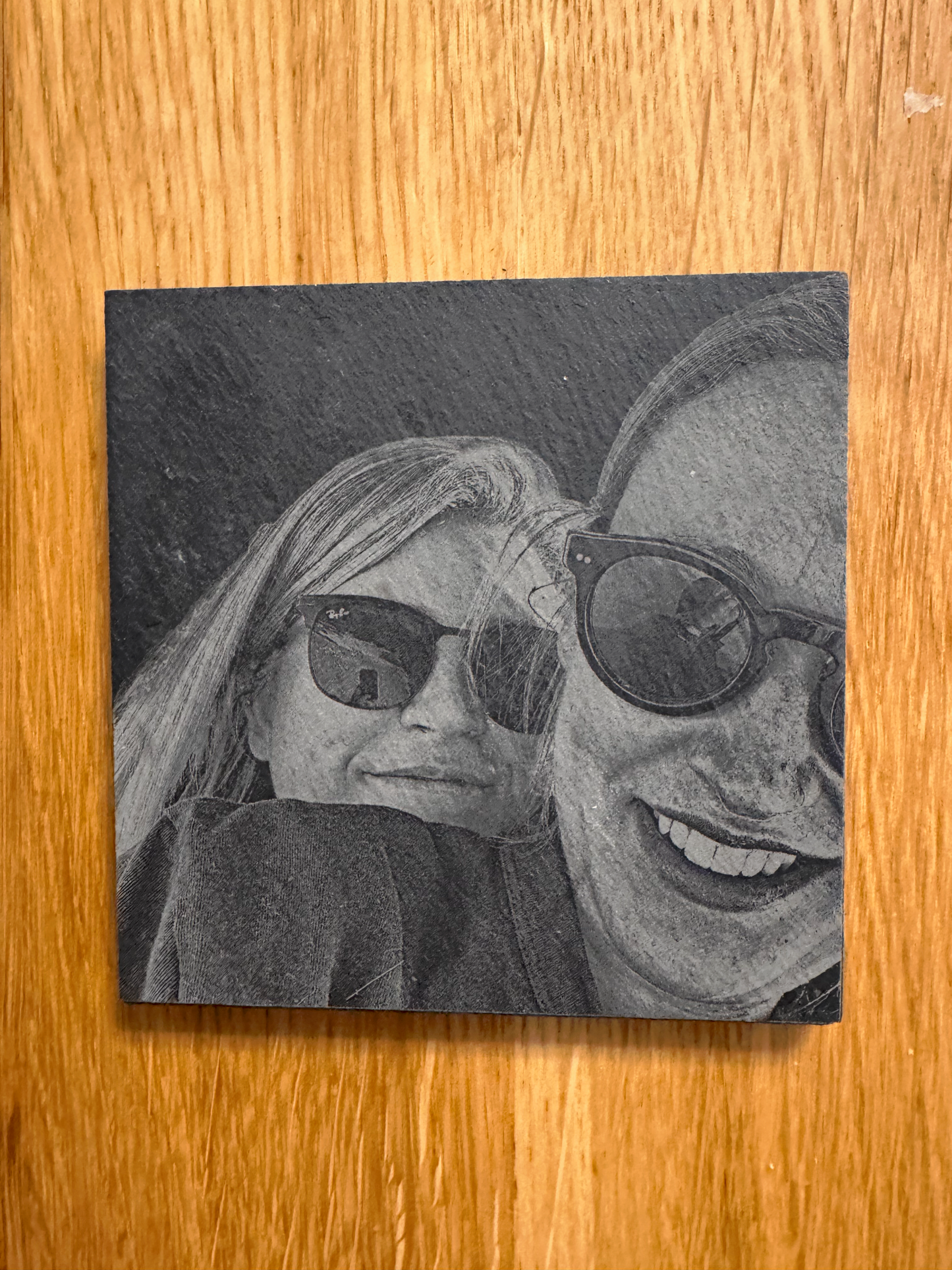 Personalised Photo Portrait Slate Coaster – Custom Engraved Photo Gift for Family, Friends & Loved Ones | Unique Personalised Gift UK