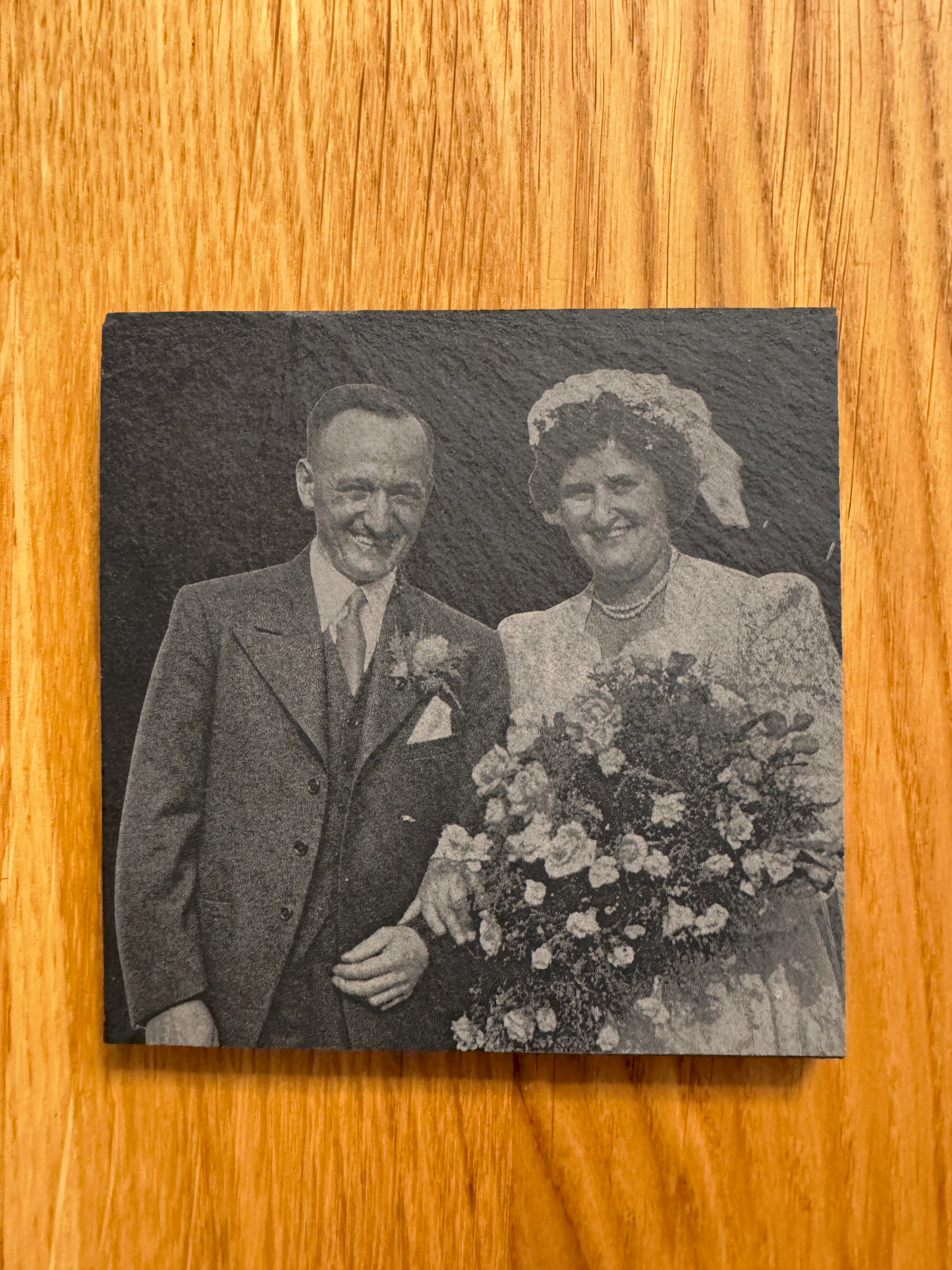 Personalised Photo Portrait Slate Coaster – Custom Engraved Photo Gift for Family, Friends & Loved Ones | Unique Personalised Gift UK