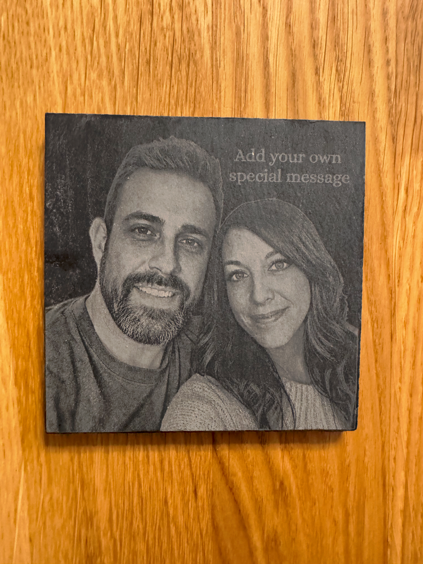 Personalised Photo Portrait Slate Coaster – Custom Engraved Photo Gift for Family, Friends & Loved Ones | Unique Personalised Gift UK