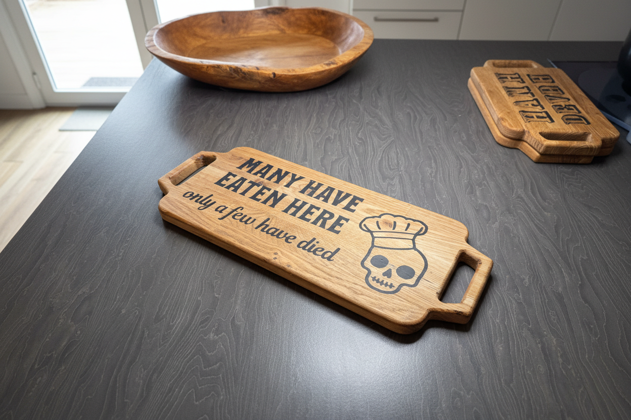 Board on Kitchen Counter