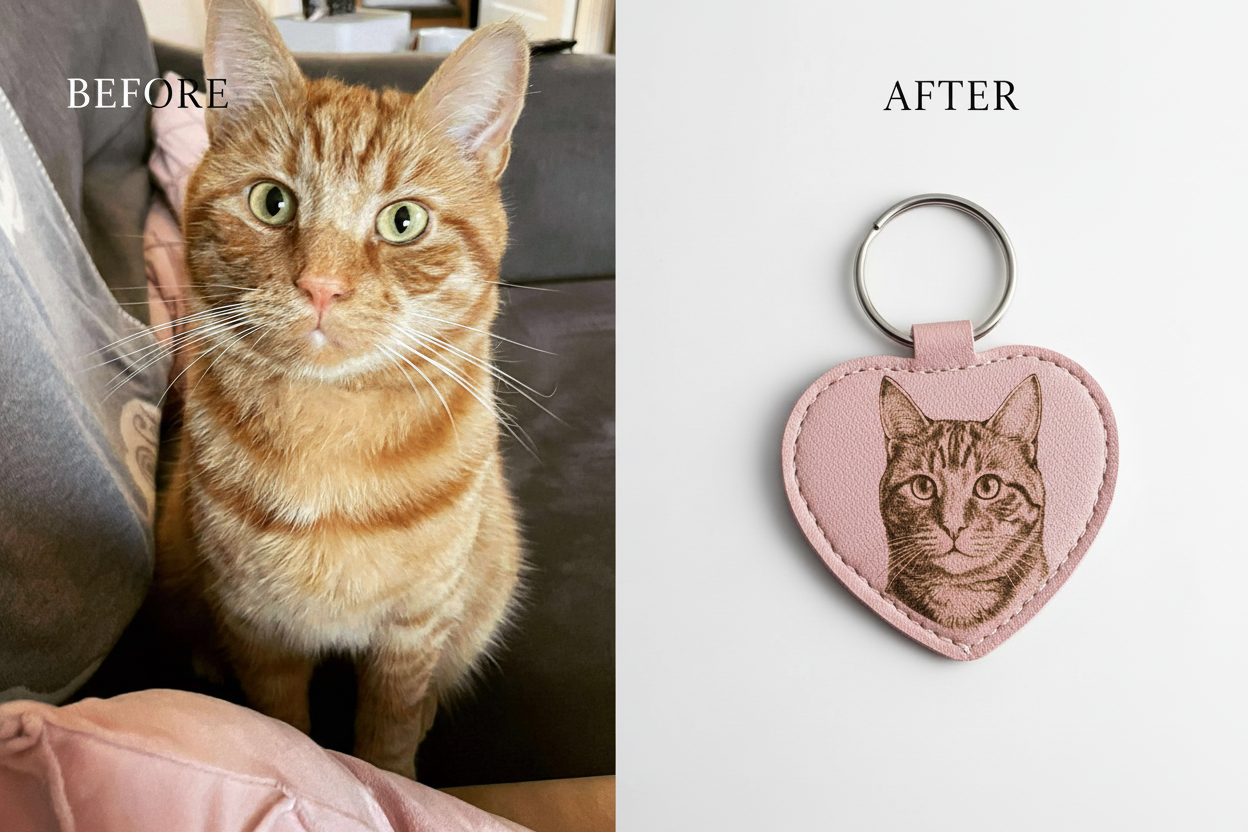Pet photo and keyring comparison